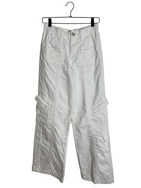 BDG Urban Outfitters White Y2K Cargo Straight Leg Cargo Utility Pants
